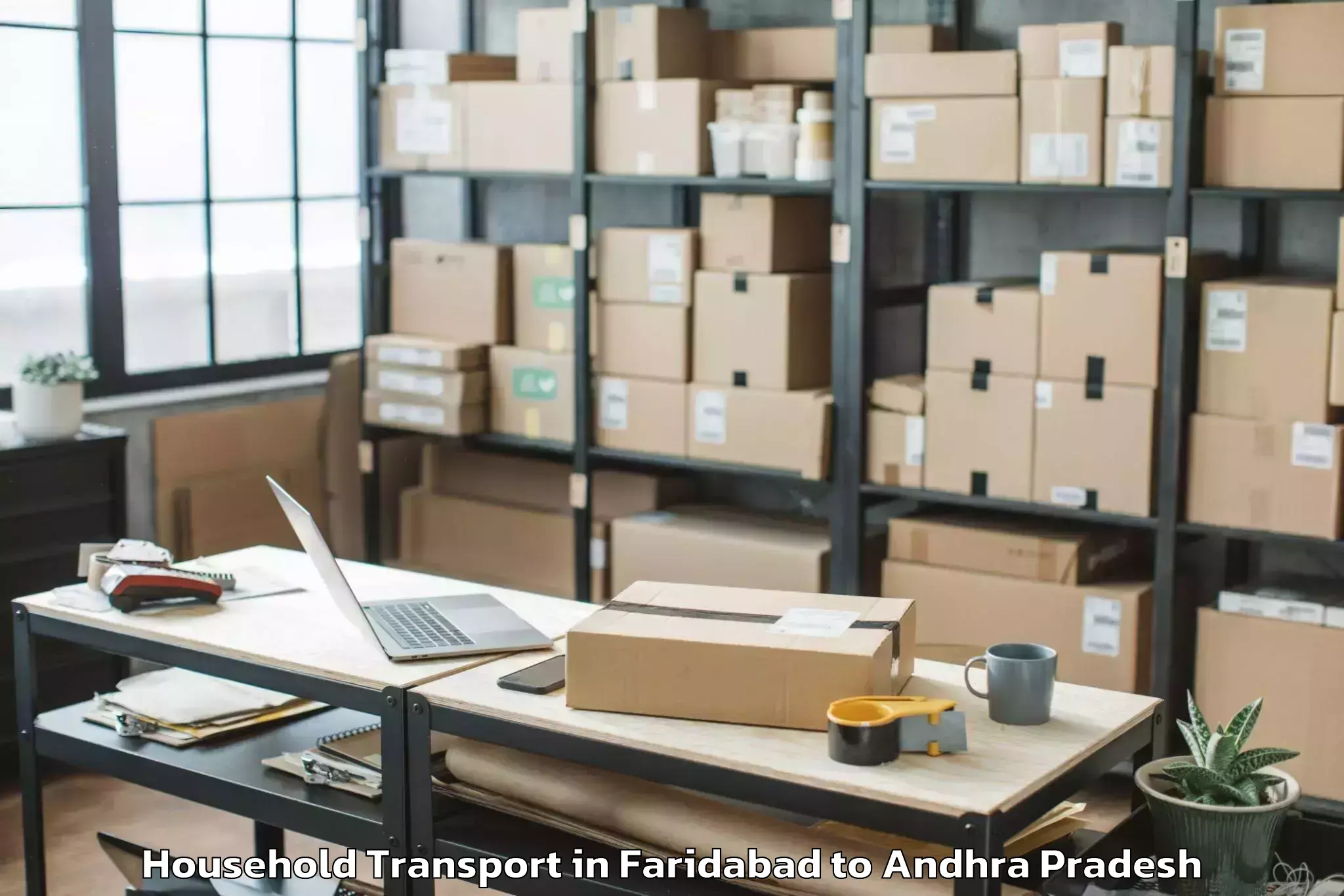 Easy Faridabad to Kondapi Household Transport Booking